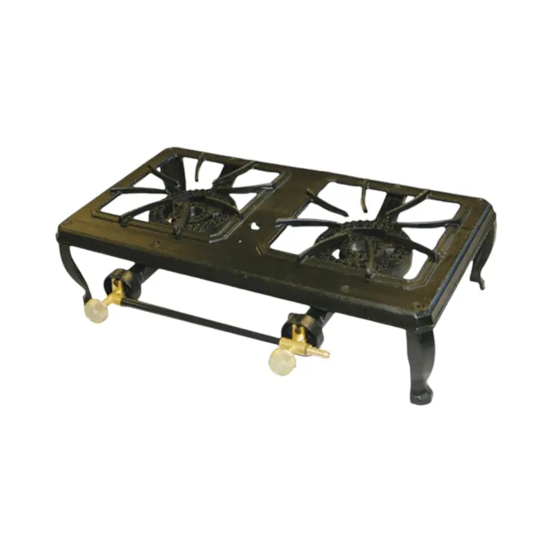 Totai Dual-Burner Cast Iron Gas Stove – Portable Boiling Table For Outdoor Or Emergency Use (Model 19/Ca8) 1