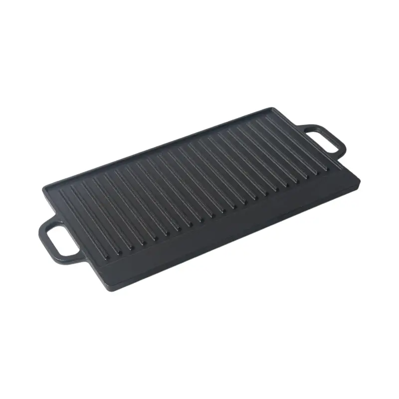 Totai Reversible Cast Iron Rectangular Griddle – 42.5 × 23.5 Cm Double-Sided Surface 1