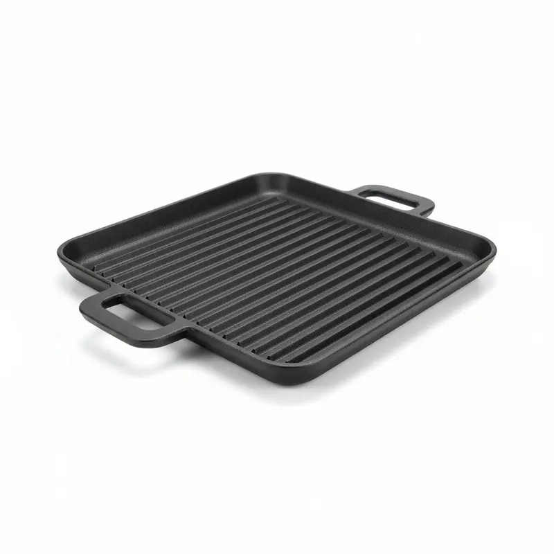 Totai Square Cast Iron Griddle – 27 × 27 Cm Flat Cooking Surface 1