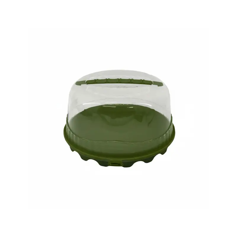 Transparent Deep-Dish Plastic Cake Carrier – 29 × 16 Cm 1
