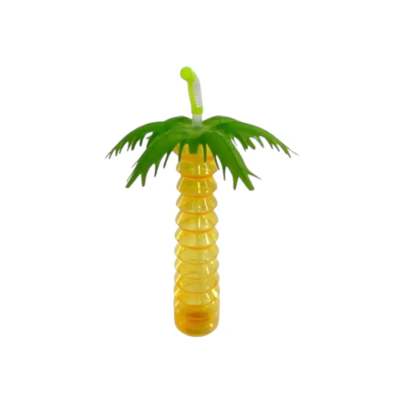 Tropical Palm Tree–Shaped Plastic Beverage Cup – 28 Cm Luau-Themed Party Cup 1