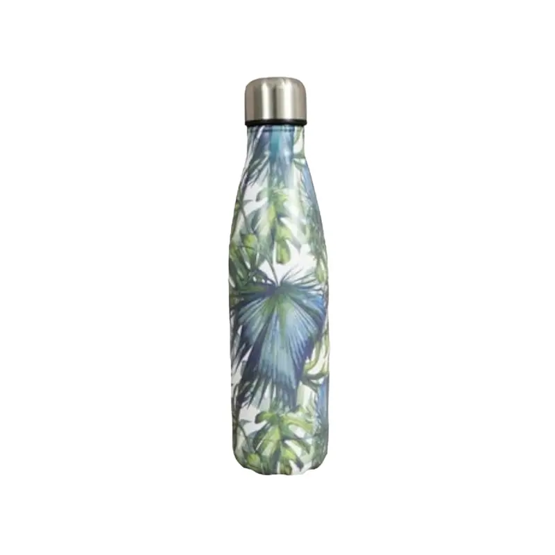 Tropical-Print Retro Travel Flask – 500Ml Vacuum-Insulated Bottle (Model 31011) 1