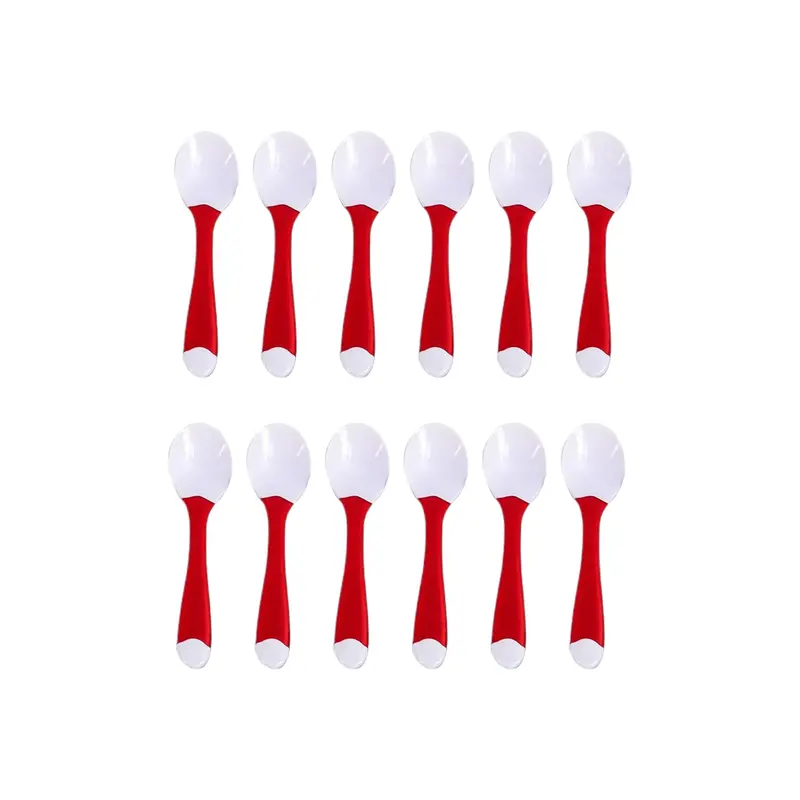 Two-Tone Acrylic Dessert Teaspoons – Set Of 12 1