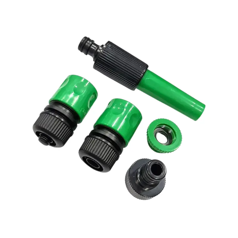 Universal Hose Pipe Connector & Spray Nozzle Kit – 4-Piece Garden Set 1