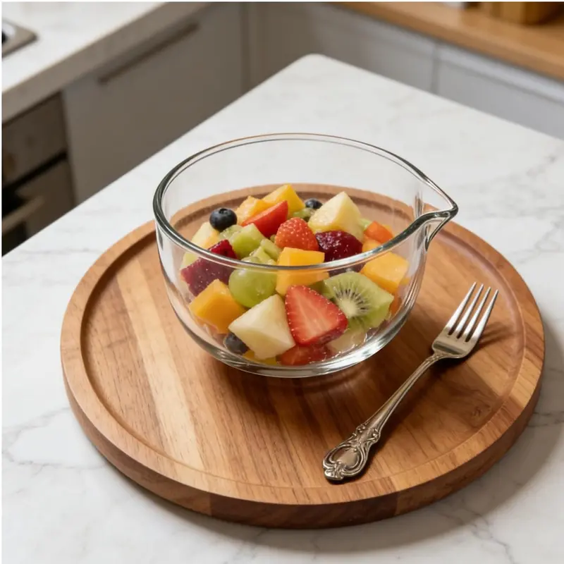 Versatile Transparent Serving Bowl – 600Ml, Integrated Pour Spout, Compact 11.8X6Cm Footprint 1