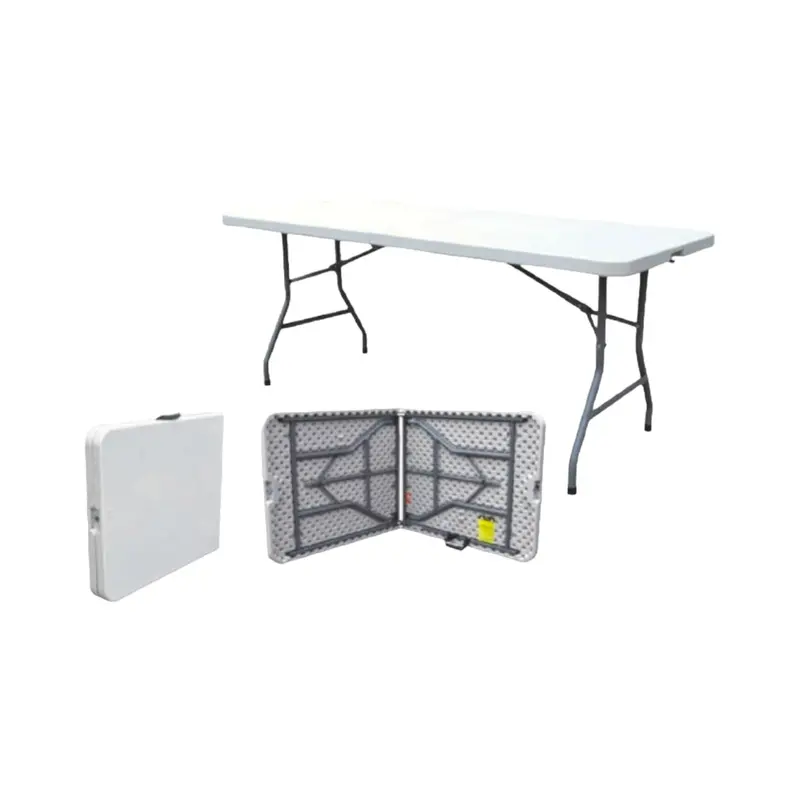 White 4-Foot (1.2M) Folding Trestle Table – Ideal For Small Spaces 1
