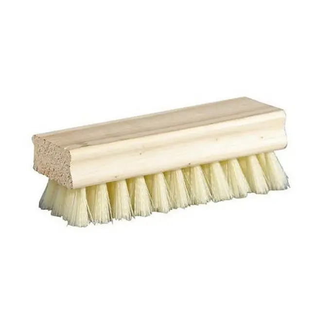 White 4-Row Square Shoe Brush – Compact Design With Firm Bristles 1