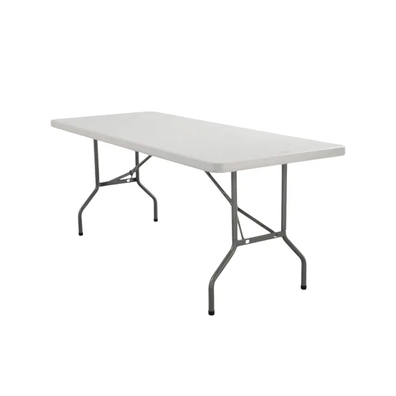 White 6-Foot (1.8M) Folding Trestle Table – Lightweight & Portable 1