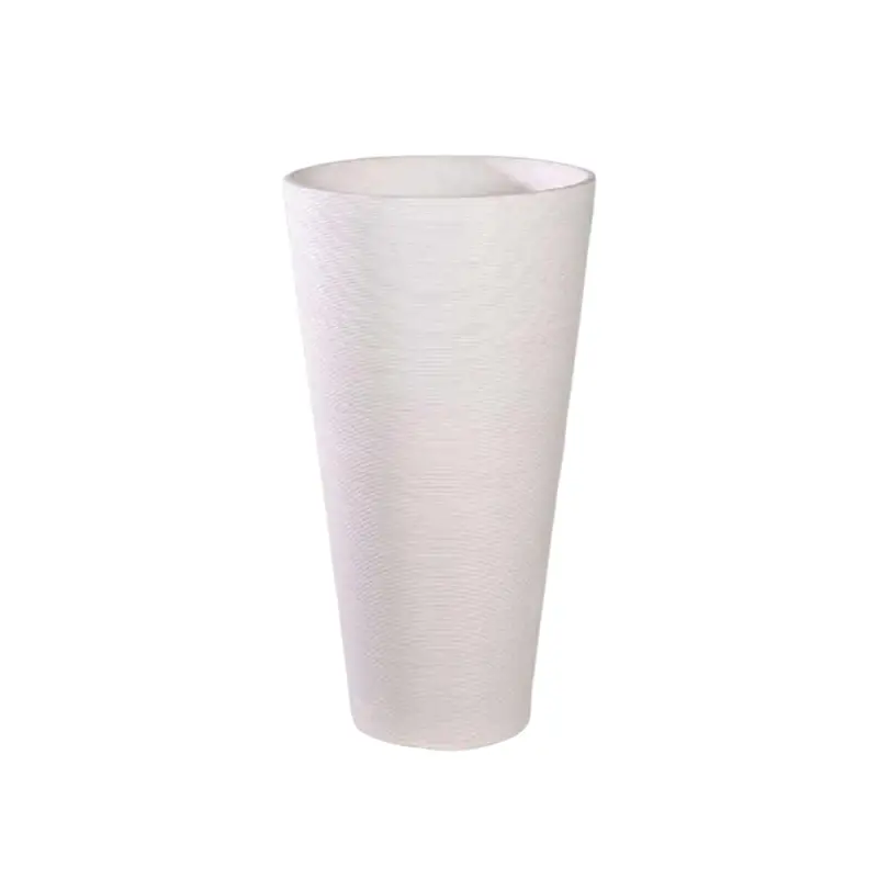White Ceramic-Style Medium Planter Pot – Vase For Flowers Or Succulents 1