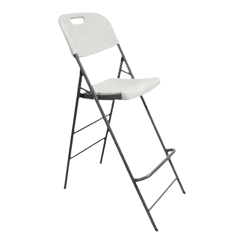 White Folding Bistro Chair – Cocktail-Style, 57X46X112Cm 1