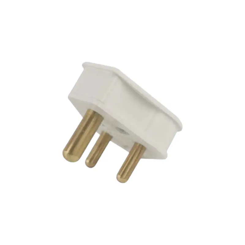 White Solid-Pin 16A Plug Top – Durable Plastic Housing For General Use 1