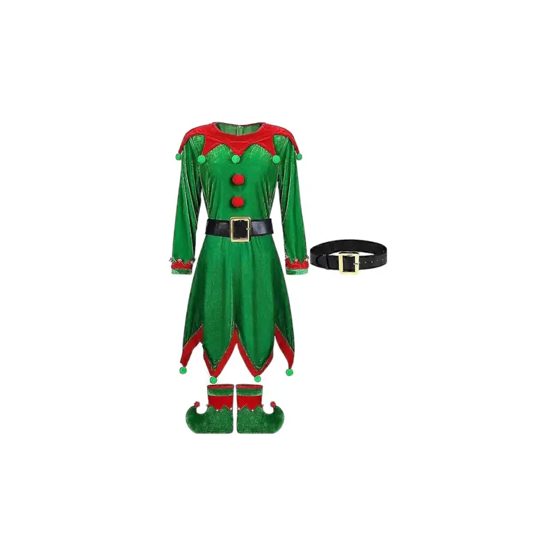 Women’S Festive Elf Costume – Holiday Party Outfit 1