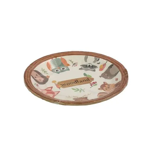 Woodland-Themed Disposable Party Plates – 10-Pack 1