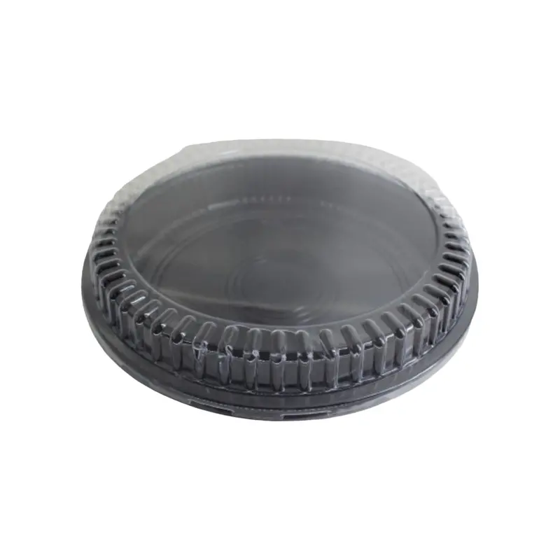 Xpp649 Black Round Catering Tray – Durable Disposable With Lid 1