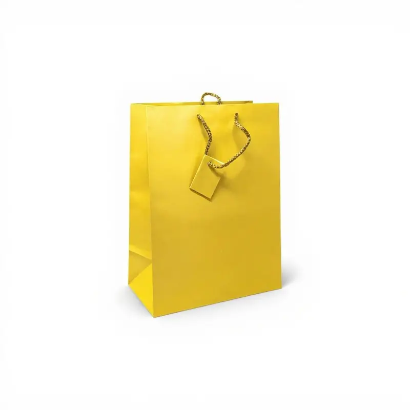 Yellow Kraft Gift Bags – 33 × 45 × 10 Cm, Eco-Friendly Packaging 1