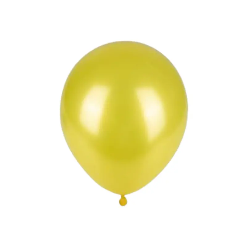 Yellow Metallic Helium Balloon (Single) 1