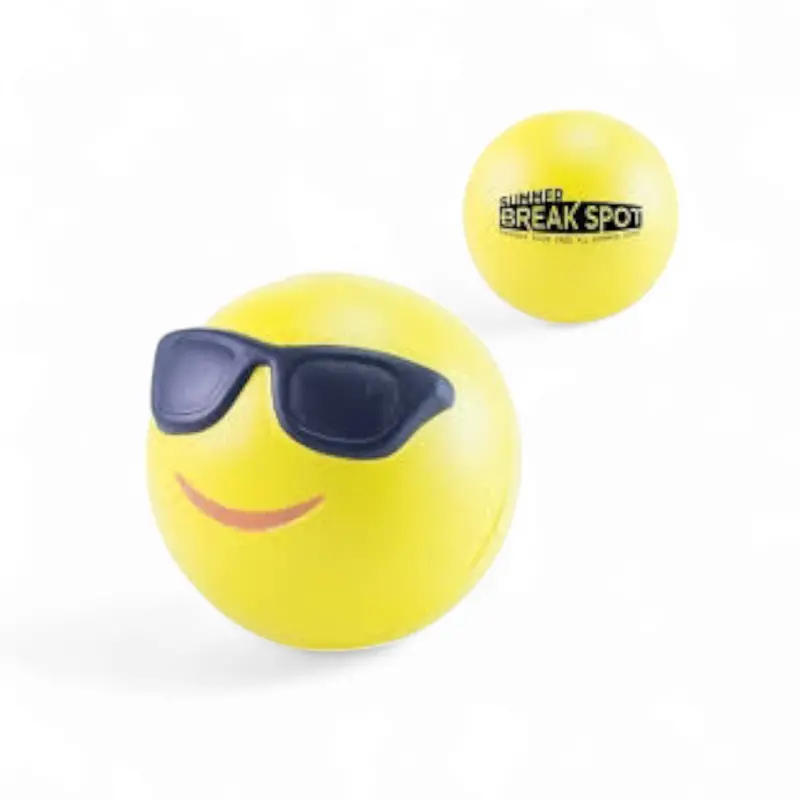 Yellow Smiley Face Stress Ball – 6.3 Cm Squeeze Relief Toy 1