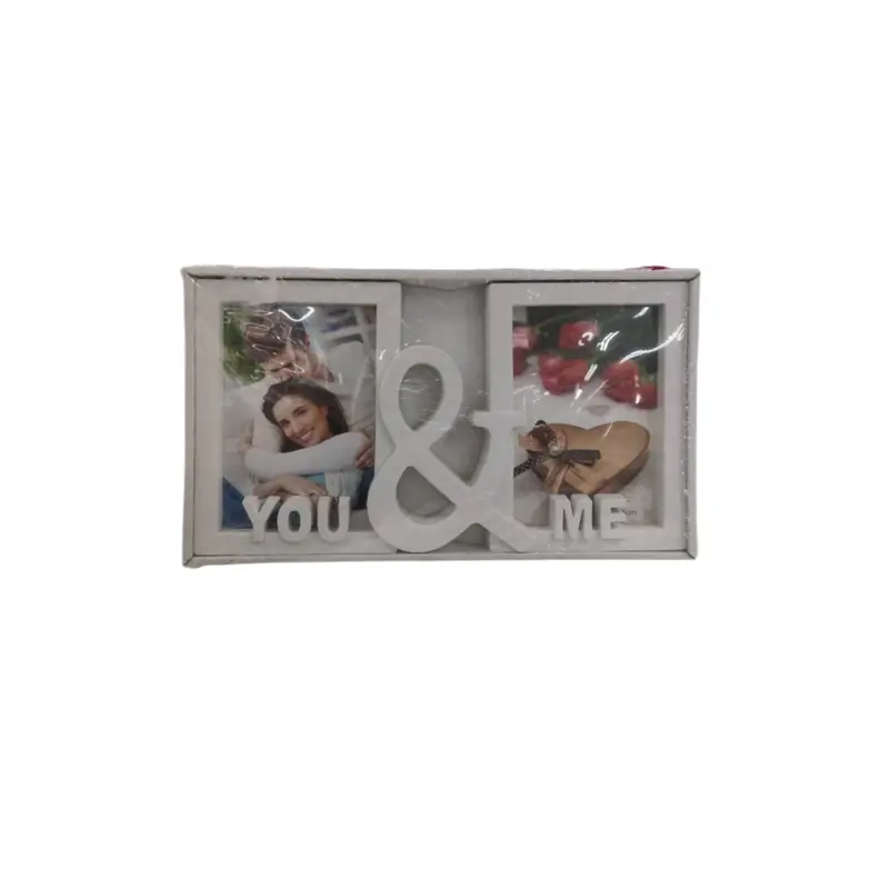 'You & Me' Dual-Photo Keepsake Frame – Modern Couple Memory Display 1