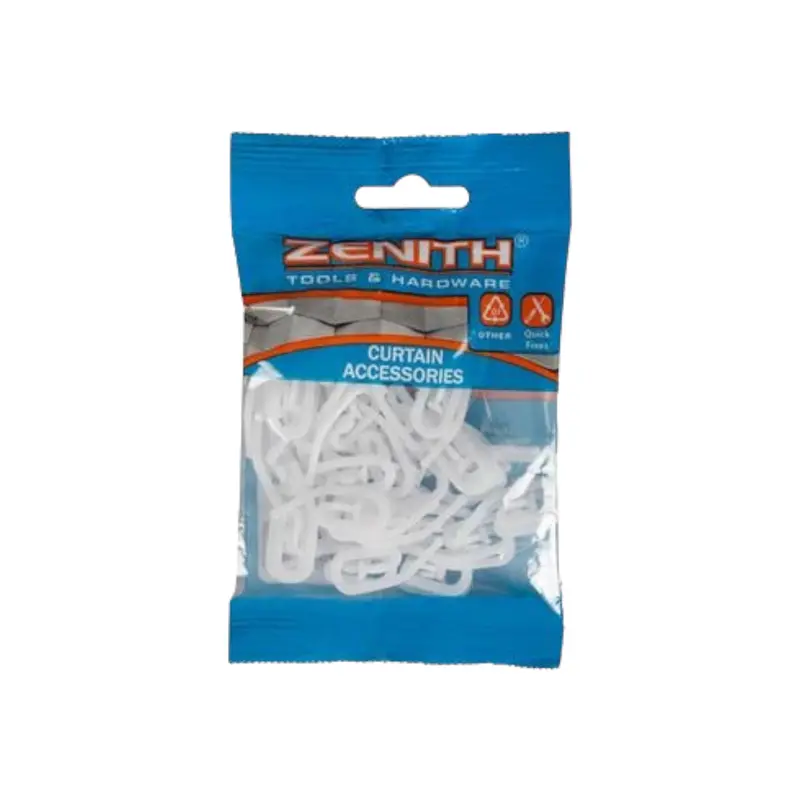 Zenith Acetyl Curtain Hooks – R6 Style, 50-Piece Pack 1