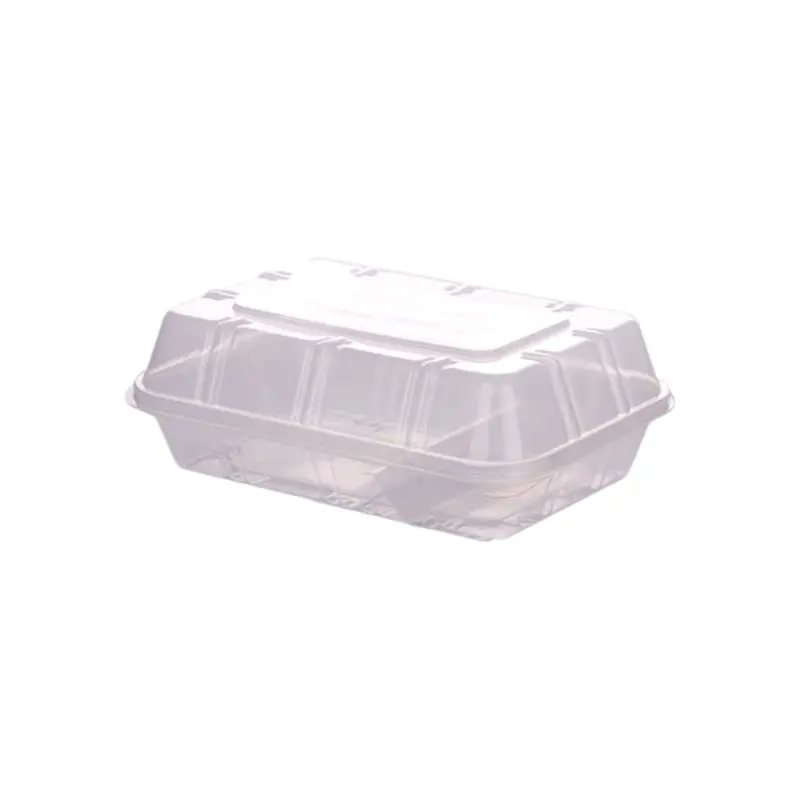 Zibo Clear No-Division Clamshell Meal Container 1