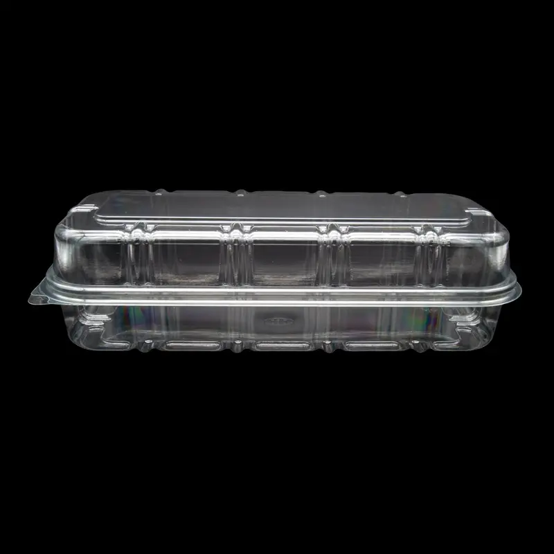 Zibo Hot Dog Clamshell Container – Rectangular/Oval Folding Design (23 X 8 Cm, T563) 1