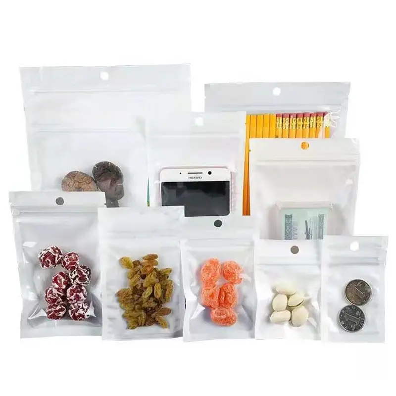 Zip-Lock Resealable Food Bags – 10.5 × 15 Cm, 200G, White Backing With Clear Window (25-Pack) 1