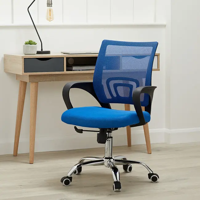 Zippy Ergonomic Office Chair – Swivel & Tilt Mesh Back With Chrome Base 1